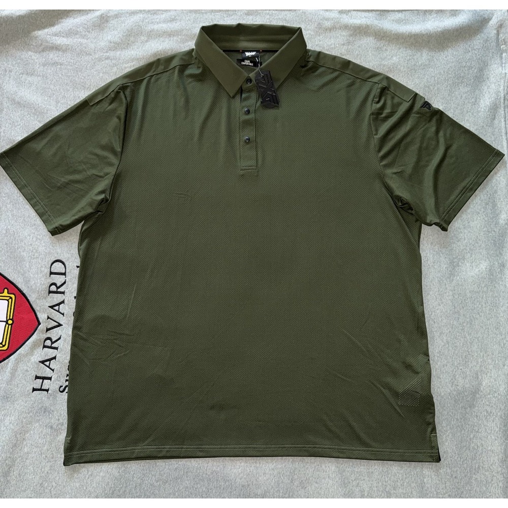 PXG Mens Army Green Golf Polo Shirt Confortable Size 2XL NWT
